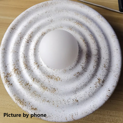 Applique murale LED ronde style japonais wabi-sabi rétro — LZ4X9T2