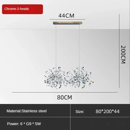 Lustre suspension en acier inoxydable pour restaurant et boutique — LZ4X9P