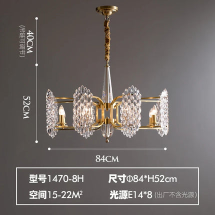 Lustre LED en cristal style nordique pour décoration intérieure — LZ4X9P2