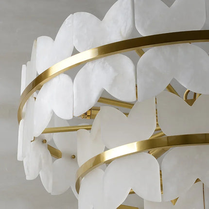Suspension minimaliste en marbre naturel et cuivre design — LZ4X9Q