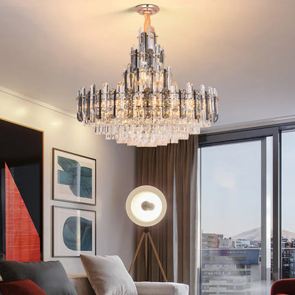 Suspension LED en cristal avec variateur d'intensité design luxueux — LZ4X9T