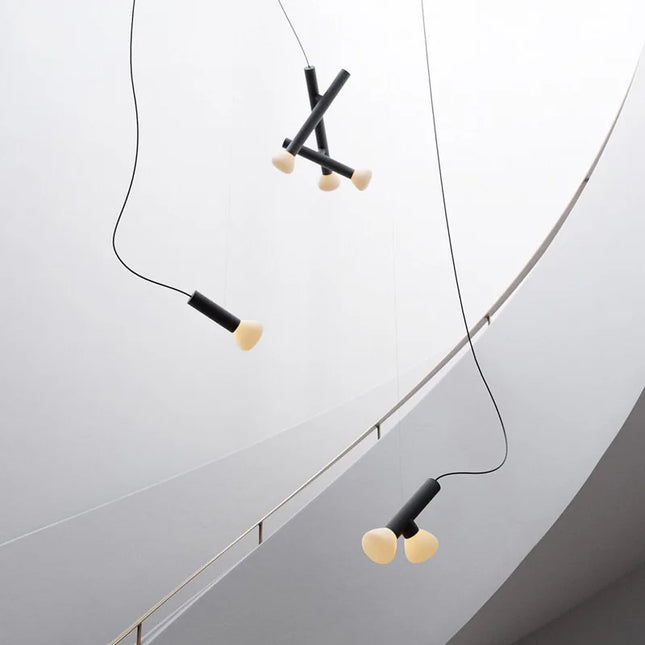 suspension design artistique en verre réglable pour intérieur décoratif