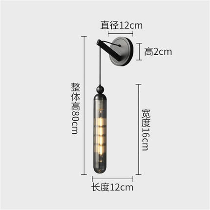 Applique murale LED en cuivre et verre au design moderne — LZ4P9XJ