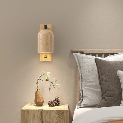 Applique murale LED en pierre naturelle avec interrupteur pour hôtel — LZ4X9P2