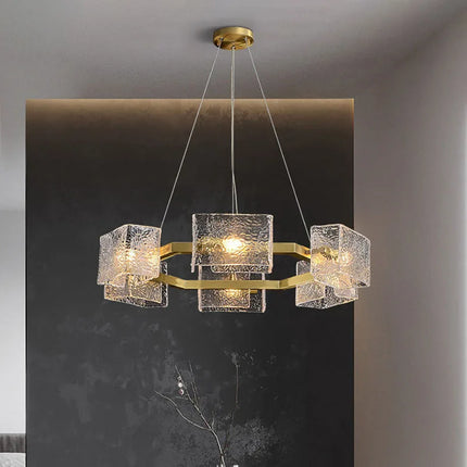 Lustre en verre motif eau pour décoration intérieure créative — LZ4X9J