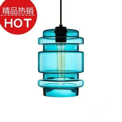 Lustre suspendu en verre transparent au design moderne et élégant — LZ4X9J