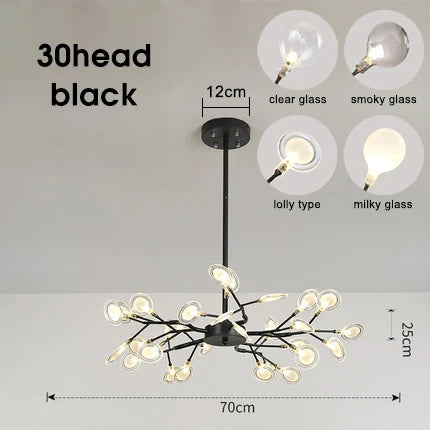 Suspension lustre vintage moderne branche Luciole — LZ4X9P2