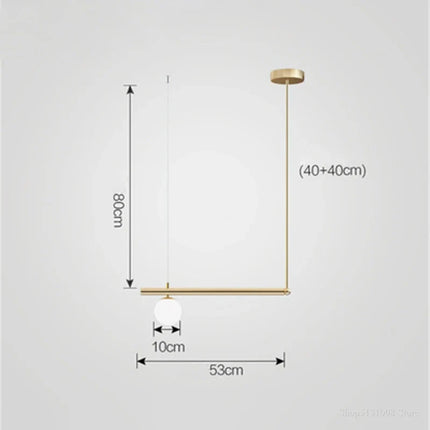 Lustre suspension moderne avec abat-jour en verre style nordique — LZ4P9XQ