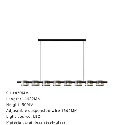 lustre sandyha moderne minimaliste abat-jour verre led suspendu
