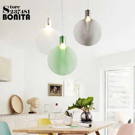 Suspension en verre avec abat-jour raquette de tennis design lumineux — LZ4X9P