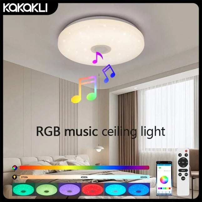 Plafonnier LED intelligent avec musique intégrée et télécommande — LZ4X9P