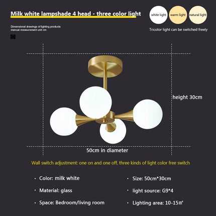 Lustre en verre pour éclairage décoratif intérieur — LZ4X9M