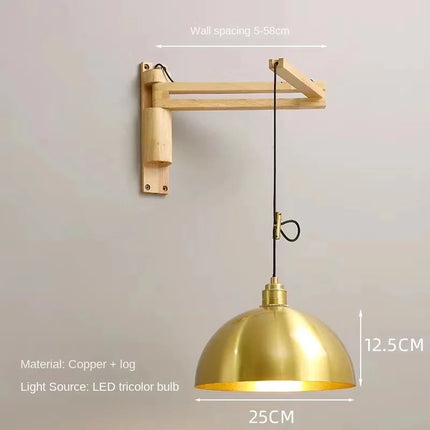 Applique murale extensible en cuivre au design élégant et fonctionnel — LZ4X9T