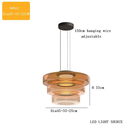 Lustre en verre minimaliste italien