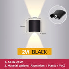 Blanc chaud / Noir 2W / CHINE | Aluminium étanche