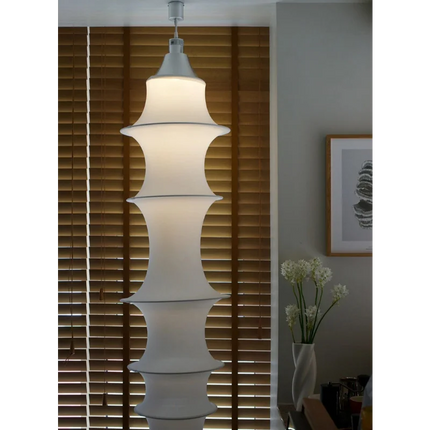 Lustre suspension nordique en soie style wabi-sabi pour intérieur élégant — LZ4V7Q2