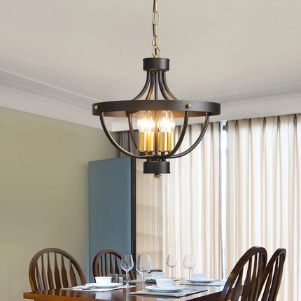 Lustre suspendu rustique au design géométrique moderne — LZ4X9J