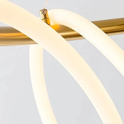 Lustre suspendu rond LED style nordique pour salon et hôtel — LZ4XJ9