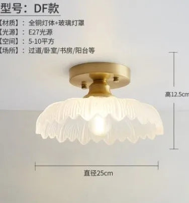 Plafonnier LED vintage en verre style nordique pour intérieur moderne — LZ4Q9T1