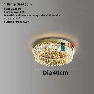 Plafonnier LED rond en acier inoxydable style nordique — LZ4P9XJ