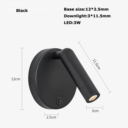 Applique murale LED rotative avec interrupteur pour lecture — LZ4N7Q2
