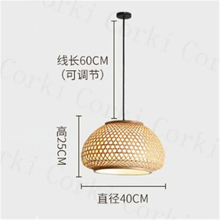 Suspension décorative en bambou tricoté à la main — LZ4X9T