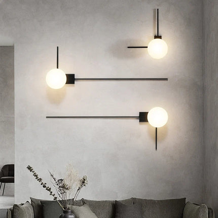 Applique murale moderne boule créative avec abat-jour en verre — LZ4P9XQ