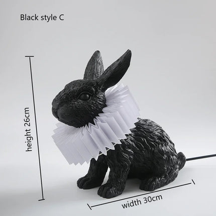 Lampe de chevet décorative en résine forme lapin style nordique — LZ4X9P2Q