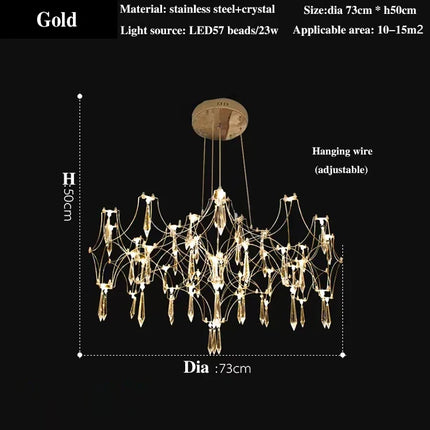 Lustre moderne en cristal pour intérieur élégant — LZ4Q7M2