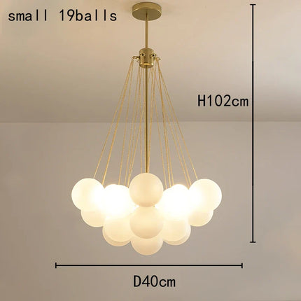 Suspension LED boule en verre style nordique moderne — LZ4X9T