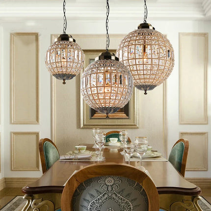 Suspension en cristal K9 style médiéval français pour décoration intérieure — LZ4X9M