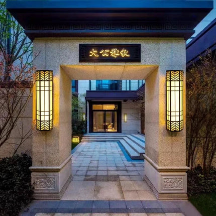Applique murale extérieure étanche en marbre style chinois — LZ4X9Q2M
