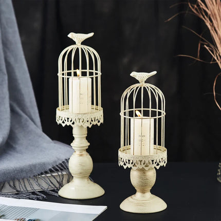 Lustre cage à oiseaux rétro pour mariage et dîner romantique — LZ4N7Q
