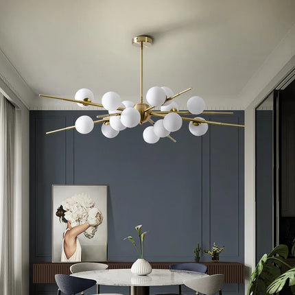 Lustre suspension nordique en forme de branche de haricot magique — LZ4X9P