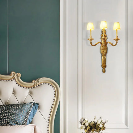 Applique murale en cuivre au style rococo raffiné — LZ4X9T2