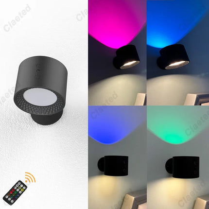 Applique murale LED rechargeable sans fil avec télécommande et chargement USB — LZ4X9T2