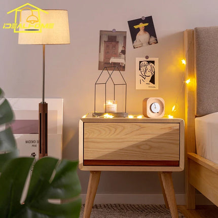 Lampadaire en bois massif style wabi-sabi zen lumineux — LZ4X9M