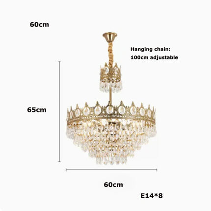 Lustre dimmable en cristal K9 pour éclairage élégant — LZ7XQ2