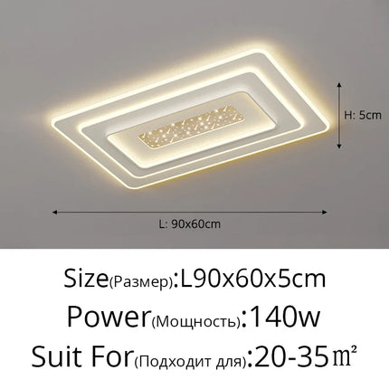 Plafonnier LED moderne à luminosité réglable pour salon, chambre et cuisine — LZ4X9P