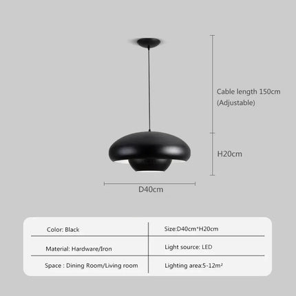 Suspension LED nordique à abat-jour champignon simple — LZ4X9P