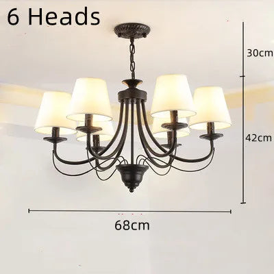 Lustre en fer forgé noir et blanc au design moderne pour intérieur — LZ4X9J