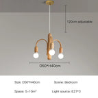 Couleur bois-3 lumières / Lumière blanche