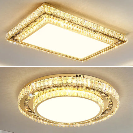 Lustre rond en verre de cristal LED moderne — LZ7XQ2