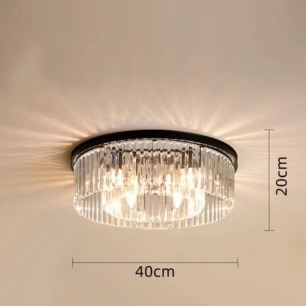 Plafonnier minimaliste en métal avec cristaux pour intérieur — LZ4X9T