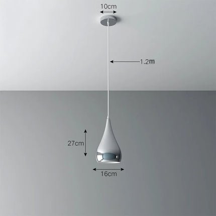 Plaqué nordique argent Globe boule miroir lampes suspendues E27 fer lampe suspendue de luxe en laiton argenté Art cuisine hôtel suspension lampe