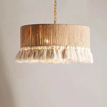 Suspension vintage en tissu à franges ficelle — LZ4X9P