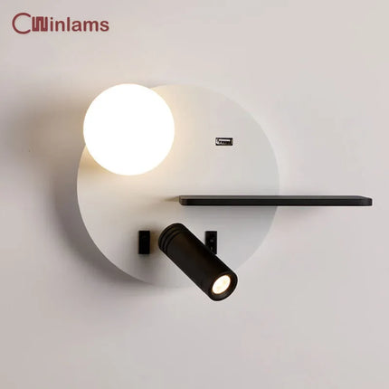 Applique murale LED avec chargeur USB pour téléphone portable — LZ4G7M9