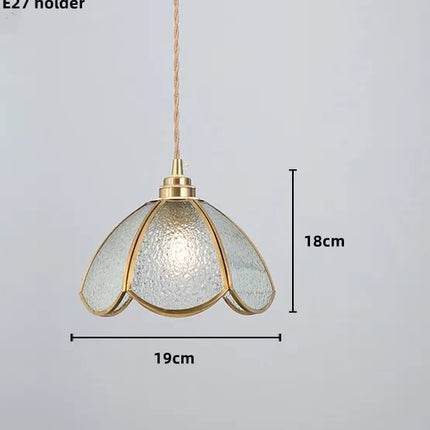 Suspension nordique en verre teinté et cuivre élégant — LZ4X9P