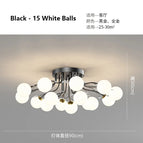 Boules noires 15 boules blanches / Blanc neutre 4000K