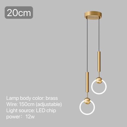 Suspension LED en anneau au design nordique moderne — LZ4X9P